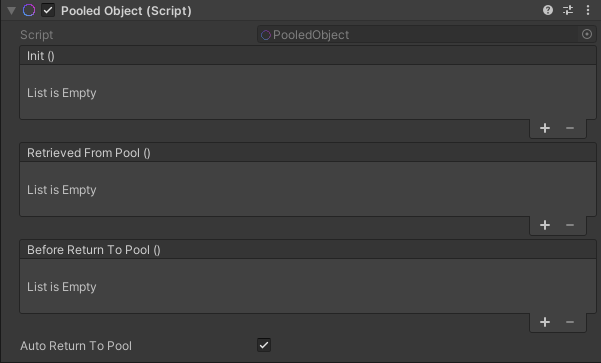 Pooled Object Component
