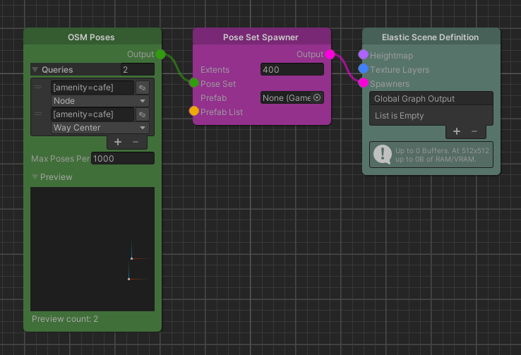 Spawning objects where cafes are