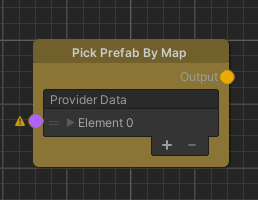 The Pick Prefab by Map node with one element