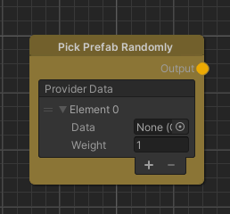 The Pick Prefab Randomly node with one element