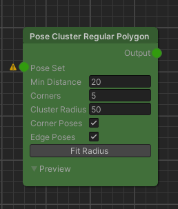 The default Pose Cluster Regular Polygon node