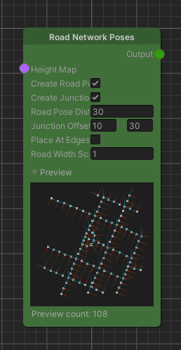 The default Road Network Poses node